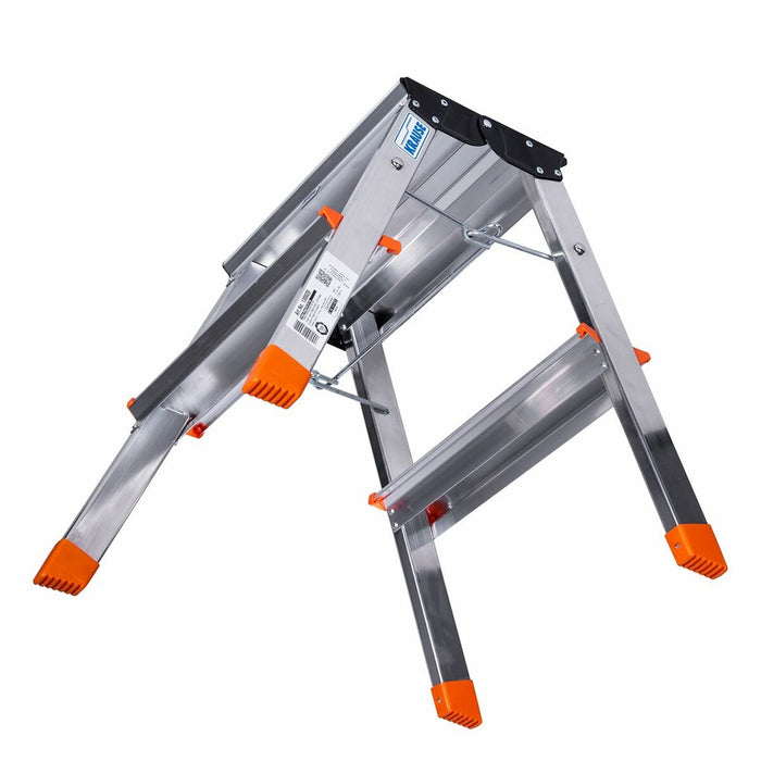 Scară pliantă cu 2 trepte Krause 130020 Argintiu Aluminiu