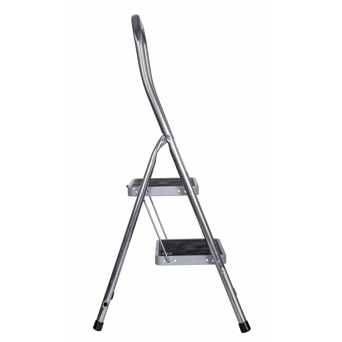 Scară pliantă cu 2 trepte Krause 130860 Gri Argintiu Negru/Albastru Aluminiu