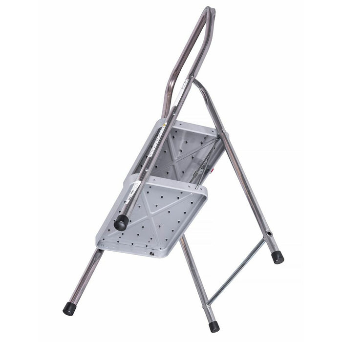 Scară pliantă cu 2 trepte Krause 130860 Gri Argintiu Negru/Albastru Aluminiu