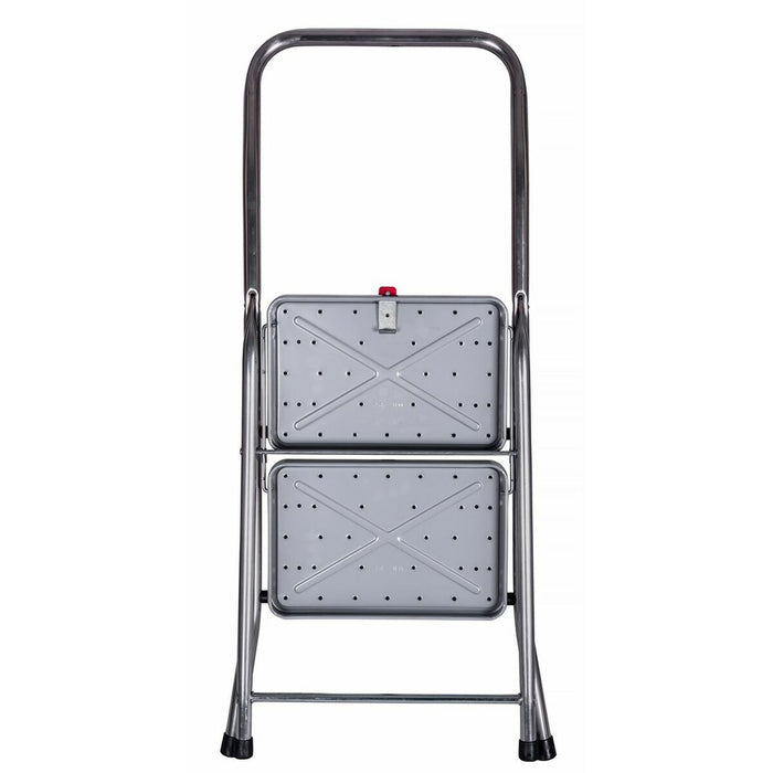 Scară pliantă cu 2 trepte Krause 130860 Gri Argintiu Negru/Albastru Aluminiu