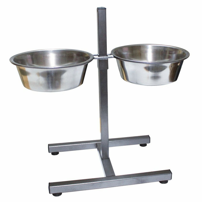 Dispozitiv de hrănire pentru câini Trixie 24922 Double 2,8 L Ø 24 cm Oțel inoxidabil