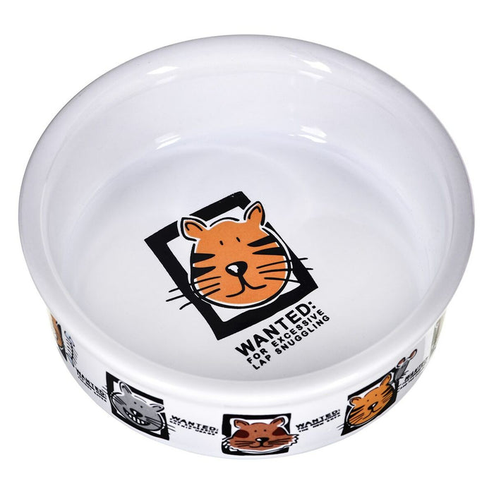 Dispozitiv de hrănire pentru pisici Trixie Wanted Alb Poliester Ceramic 12 cm