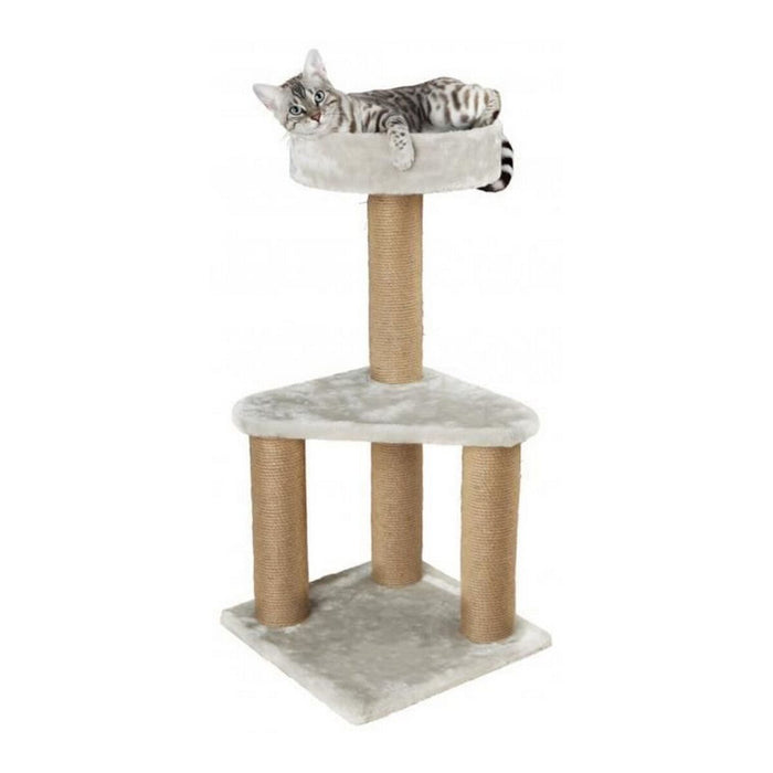Suport de Ascuțit Gheare pentru Pisici Trixie Ivan Copac Sisal Gri Gri deschis 82 cm