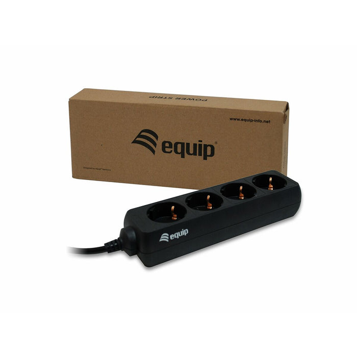 Placă de Circuit Prize 4 Puncte de Conectare fără Întrerupător Equip 333281 Negru