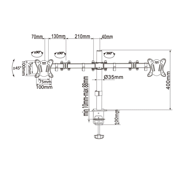 Suport de Masă pentru Ecran Equip 650152