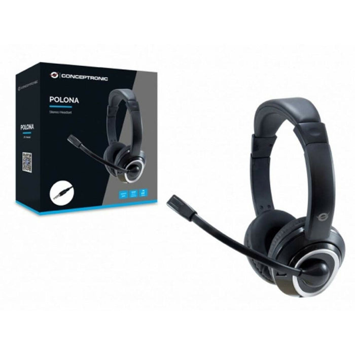 Căști cu Microfon Conceptronic POLONA02B Negru