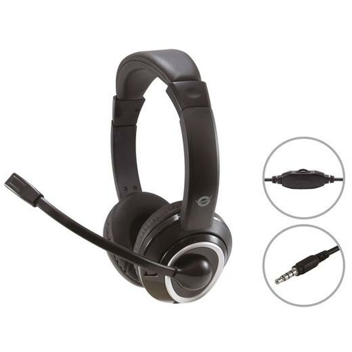 Căști cu Microfon Conceptronic POLONA02B Negru