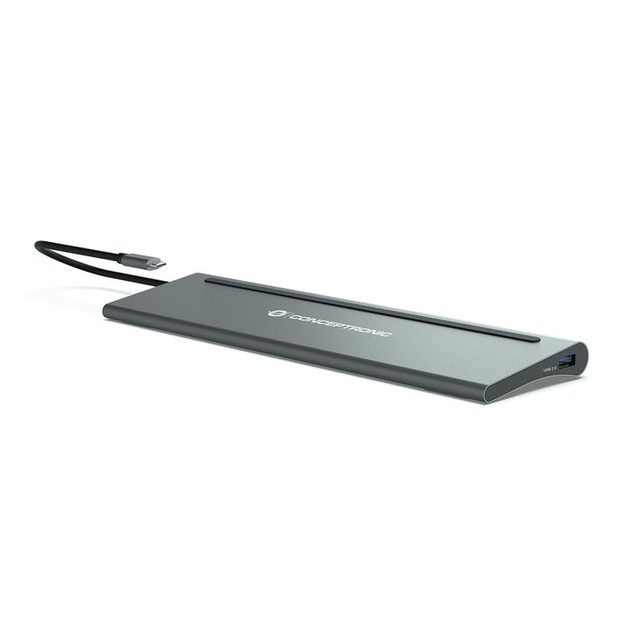 Hub USB Conceptronic 110518707101 Gri 100 W (1 Unități)