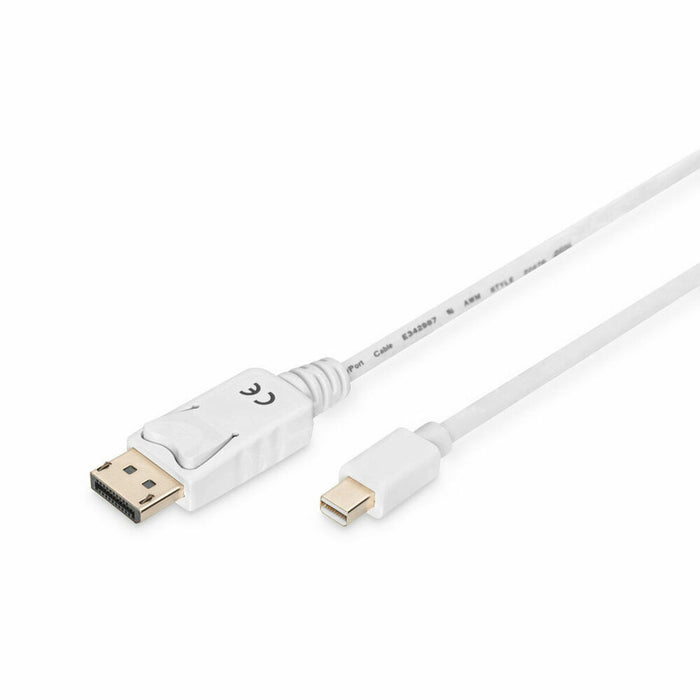 Cablu DisplayPort Mini la DisplayPort Digitus AK-340102-020-W Alb 2 m