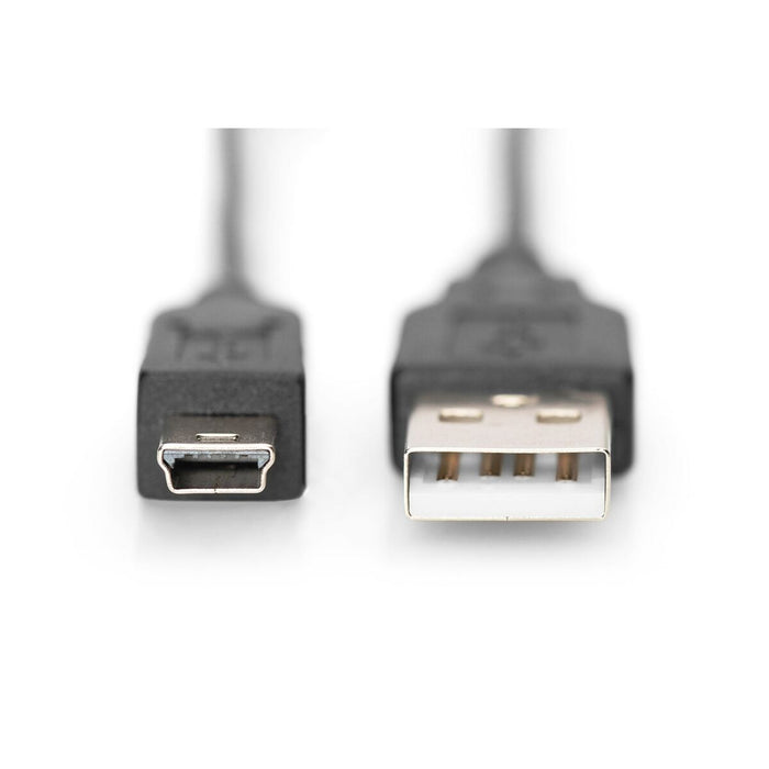 Cablu USB la Mini USB Assmann AK-300130-018-S Negru 1,8 m