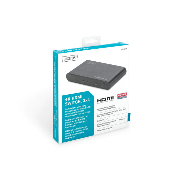 Comutator HDMI Digitus by Assmann DS-45316 Negru