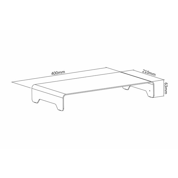 Suport de Masă pentru Ecran Digitus DIGITUS Elevador de aluminio para monitor Argintiu Aluminiu 60"