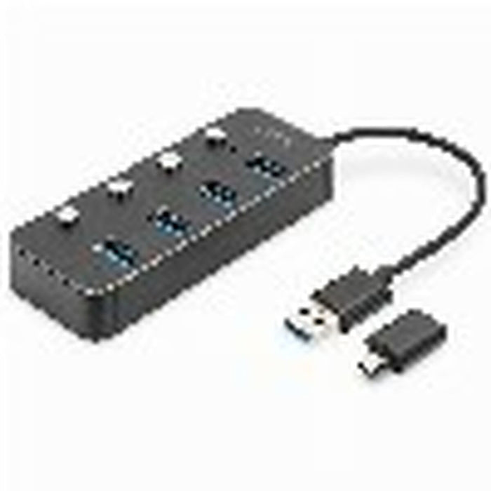 Hub USB Digitus DA-70247 Negru Gri
