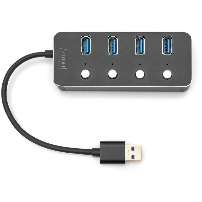 Hub USB Digitus DA-70247 Negru Gri