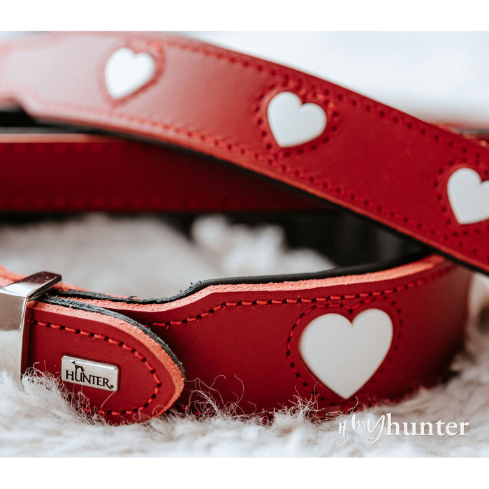 Zgardă pentru câini Hunter Love M 41-49 cm Roșu
