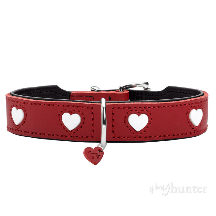 Zgardă pentru câini Hunter Love M/L 47-54 cm Roșu