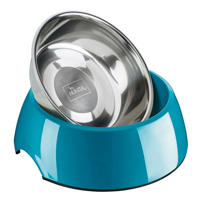 Dispozitiv de hrănire pentru câini Hunter Melamina Oțel inoxidabil Blue 350 ml (18,5 x 18,5 x 9,5 cm)