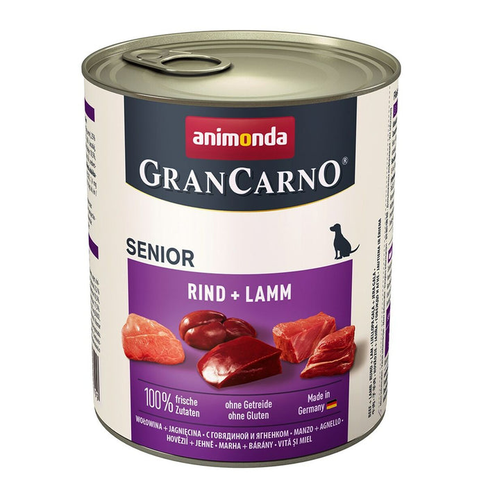 Hrană umedă Animonda  GranCarno Senior Vițel Carne de oaie Carne de vită 800 g