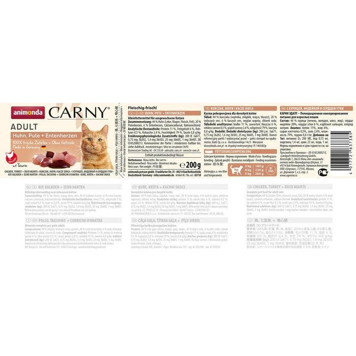 Mâncare pentru pisici Animonda Carny Pui Curcan Rață 200 g