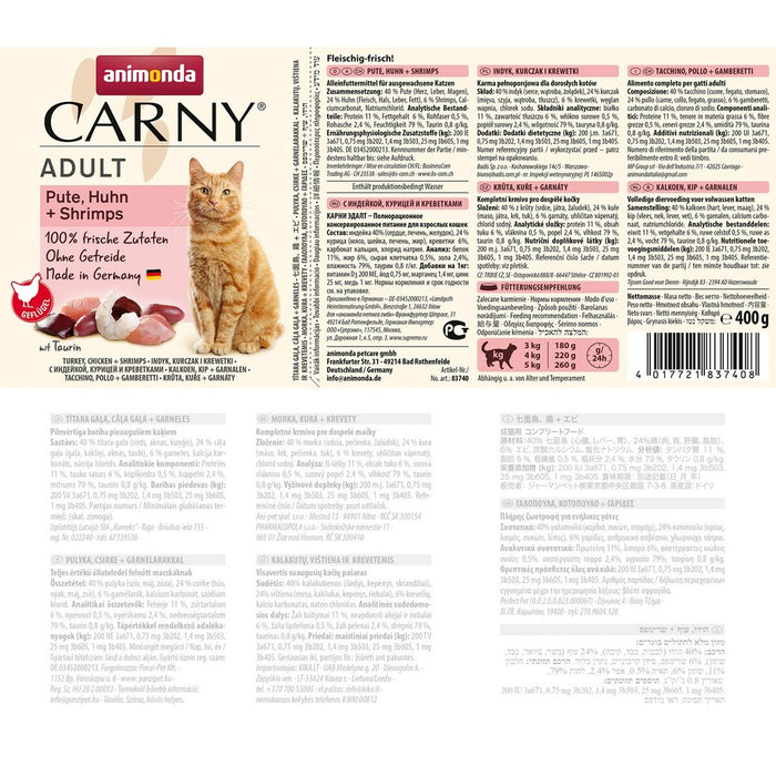 Mâncare pentru pisici Animonda Carny Pui Curcan 400 g
