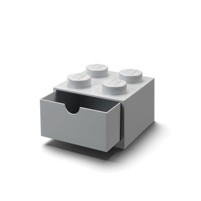Sertar de birou LEGO, 4 butoni, gri, 15,8 x 15,8 x 11,3 cm