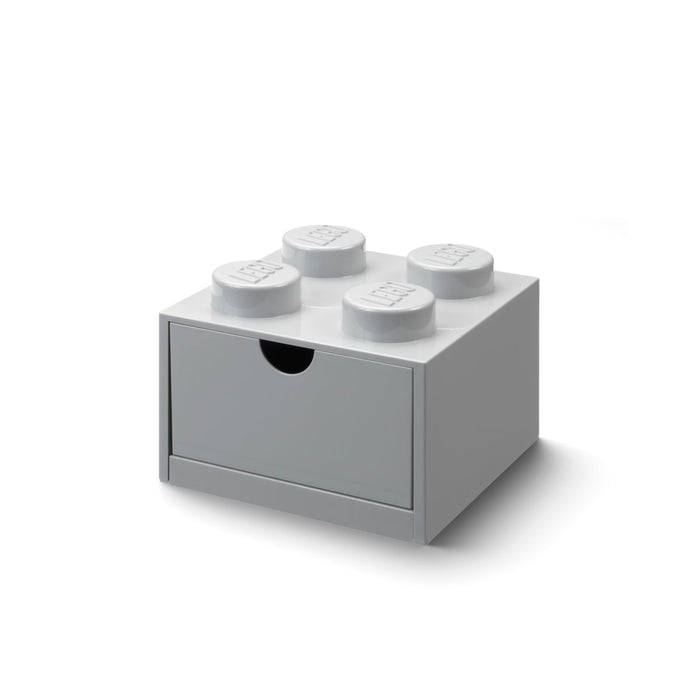 Sertar de birou LEGO, 4 butoni, gri, 15,8 x 15,8 x 11,3 cm