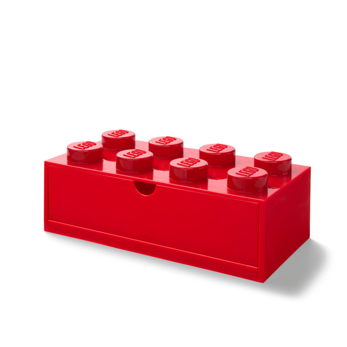 Sertar de depozitare LEGO, 8 butoni, roșu, 31,6 x 15,8 x 11,3 cm