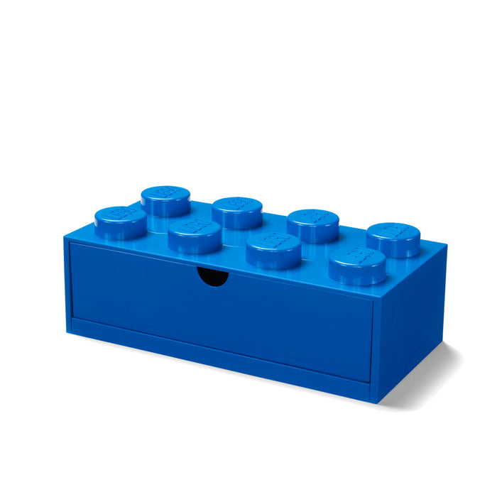 Sertar de birou LEGO, 4×2 butoni, albastru, 31,6 × 15,8 × 11,3 cm