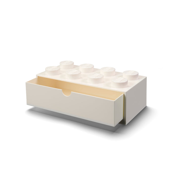 Sertar de birou LEGO, 8 butoni (4x2), 31,6 x 15,8 x 11,3 cm, alb