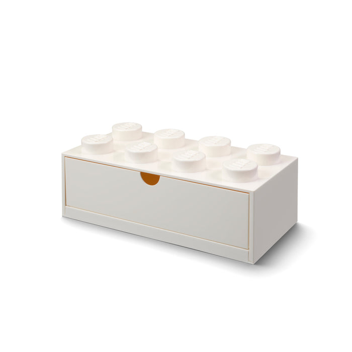 Sertar de birou LEGO, 8 butoni (4x2), 31,6 x 15,8 x 11,3 cm, alb