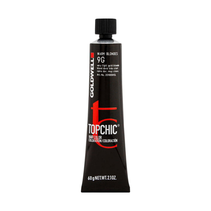 Vopsea permanentă de păr Goldwell TopChic, nuanța 9G Very Light Gold Blonde, 60 g