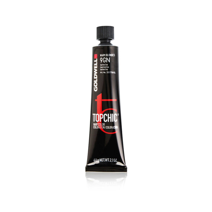 Vopsea permanentă de păr Goldwell TopChic, nuanța 9GN Turmaline, 60 ml