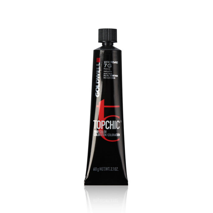 Vopsea permanentă de păr Goldwell TopChic, nuanța 7G Hazel, 60 g