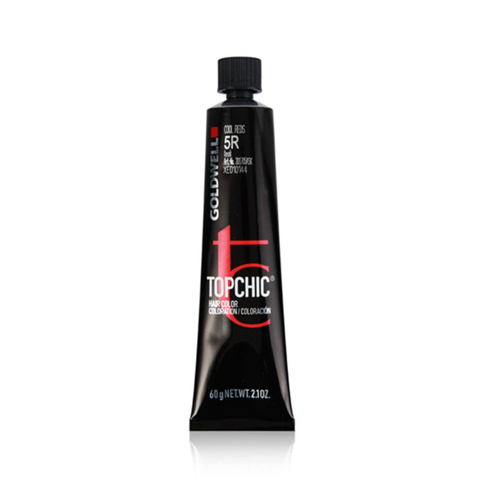Vopsea permanentă de păr Goldwell TopChic, nuanța 5R Teak, 60 ml