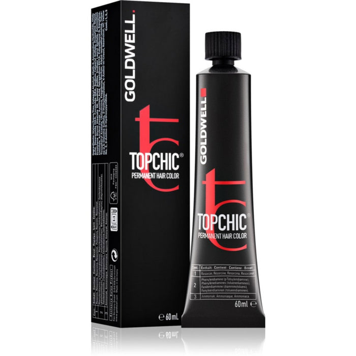 Vopsea permanentă de păr Goldwell TopChic, nuanța 6RV MAX Stunning Purple, 60 ml