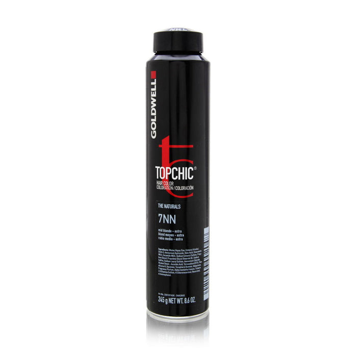 Vopsea permanentă de păr Goldwell TopChic, nuanța 7NN Mid Blonde Extra, 250 ml