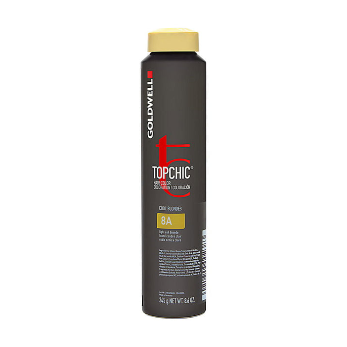 Vopsea permanentă de păr Goldwell TopChic, nuanța 8A Light Ash Blonde, 250 ml