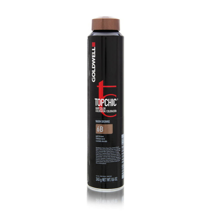 Vopsea permanentă de păr Goldwell TopChic, nuanța 6B Gold Brown, 250 g