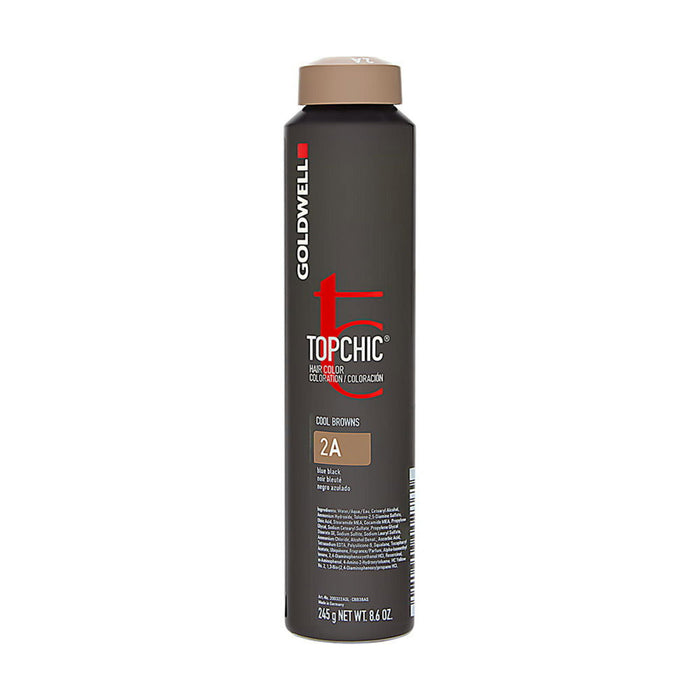 Vopsea permanentă de păr Goldwell TopChic, nuanța 2A Blue Black, cu glicerină, 250 g