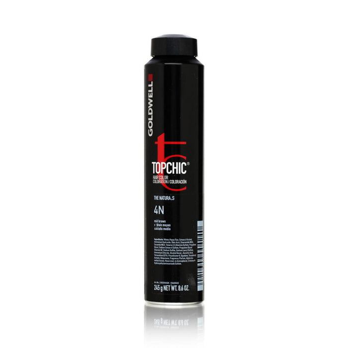 Vopsea permanentă de păr Goldwell TopChic, nuanța 4N Middle Brown, 250 ml
