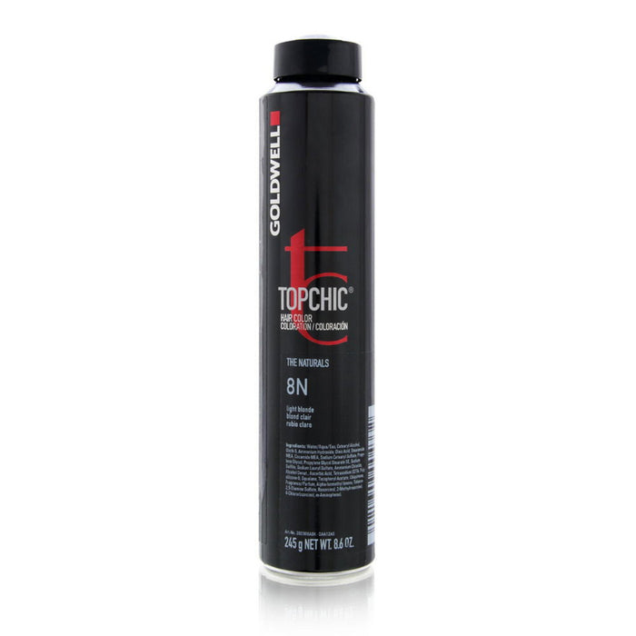 Vopsea permanentă de păr Goldwell TopChic, nuanța 8N Light Blonde, 250 ml