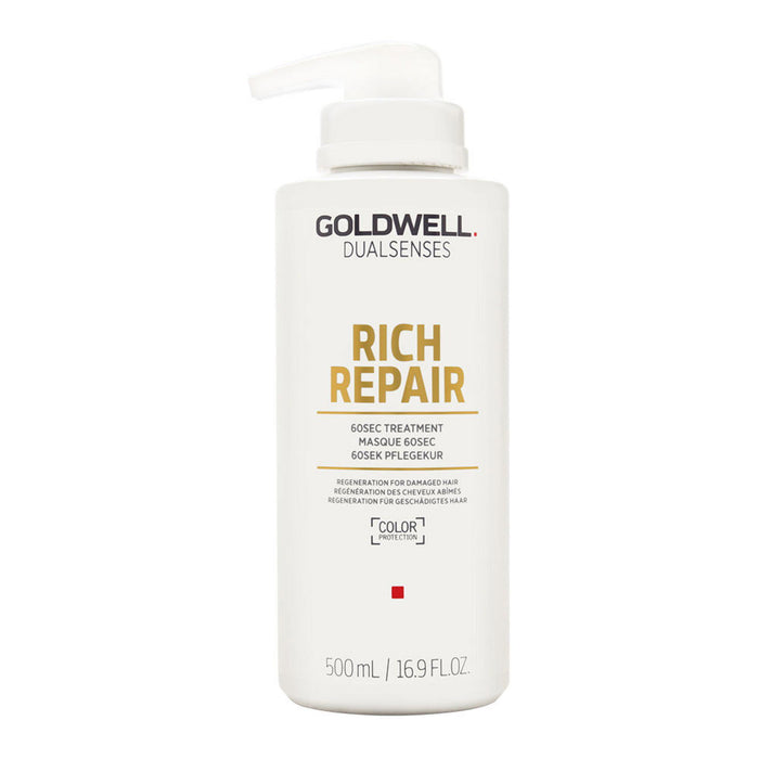 Mască de păr Goldwell Dualsenses Rich Repair 60 Sec Treatment, pentru păr deteriorat, 500 ml