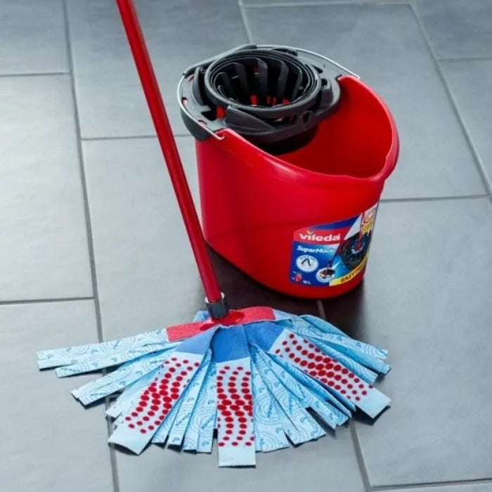 Mop Vileda 3Action Velour XL Albastru Roșu