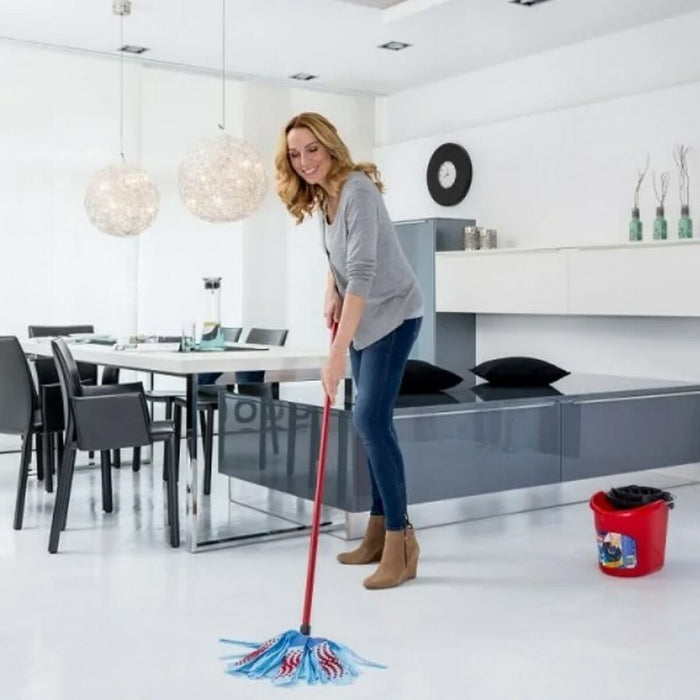 Mop Vileda 3Action Velour XL Albastru Roșu