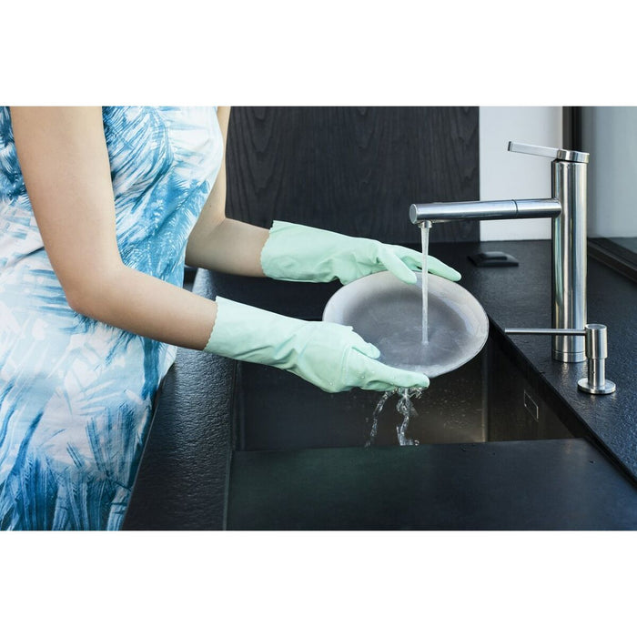 Mănuși de unică folosință Vileda 167395 L Verde Bumbac Latex