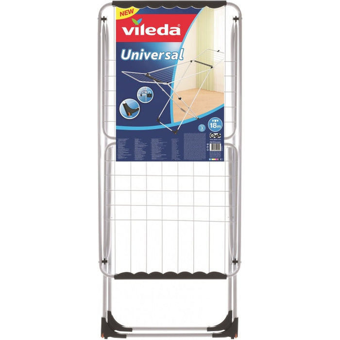 Suport de întins rufe Vileda X-Legs Universal Gri Oțel (180 x 55 x 93 cm) (18 m)