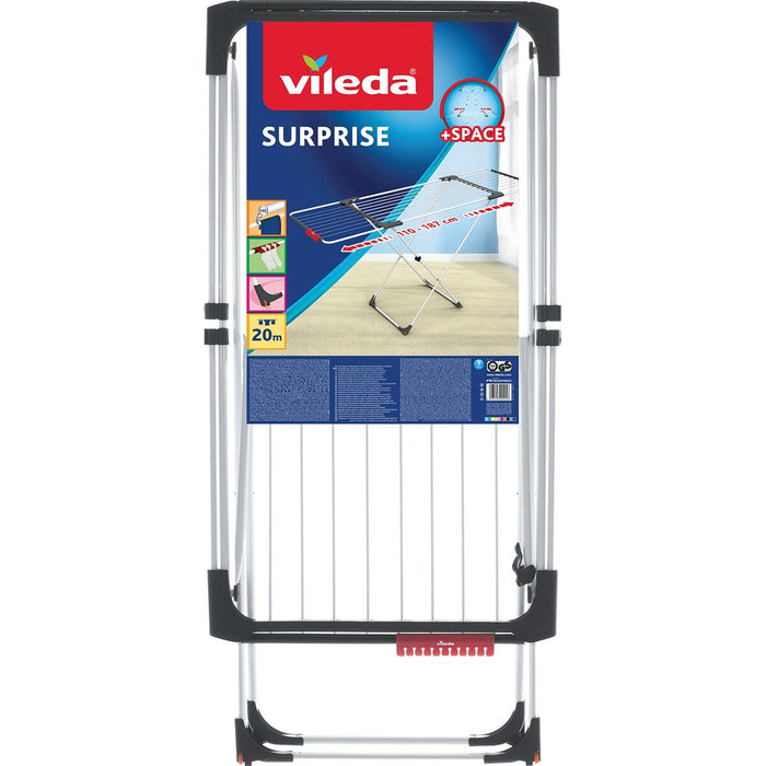 Uscător de Haine Pliabil Vileda 157235 Surprise Extensibil Gri Oțel Aluminiu (20 m)
