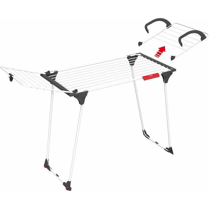 Suport de întins rufe Vileda Premium 2 în 1 Gri Oțel (180 x 91 x 57 cm)