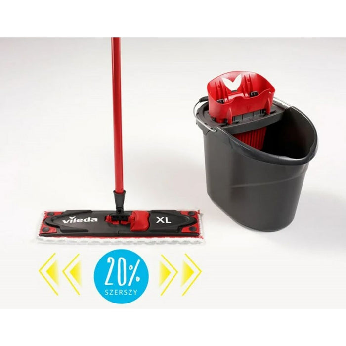 Mop Vileda Ultramax XL Box Negru Roșu Microfibră