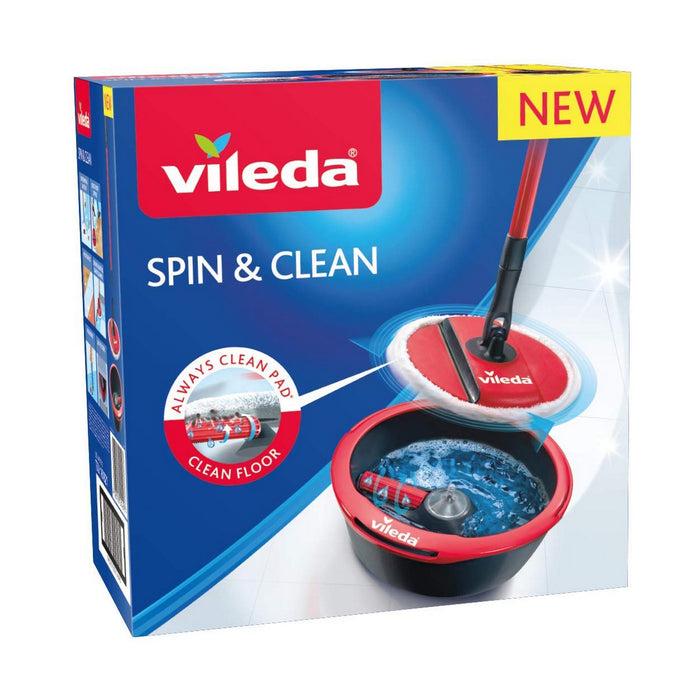 Mop with Bucket Vileda Spin & Clean Rotativ polipropilenă